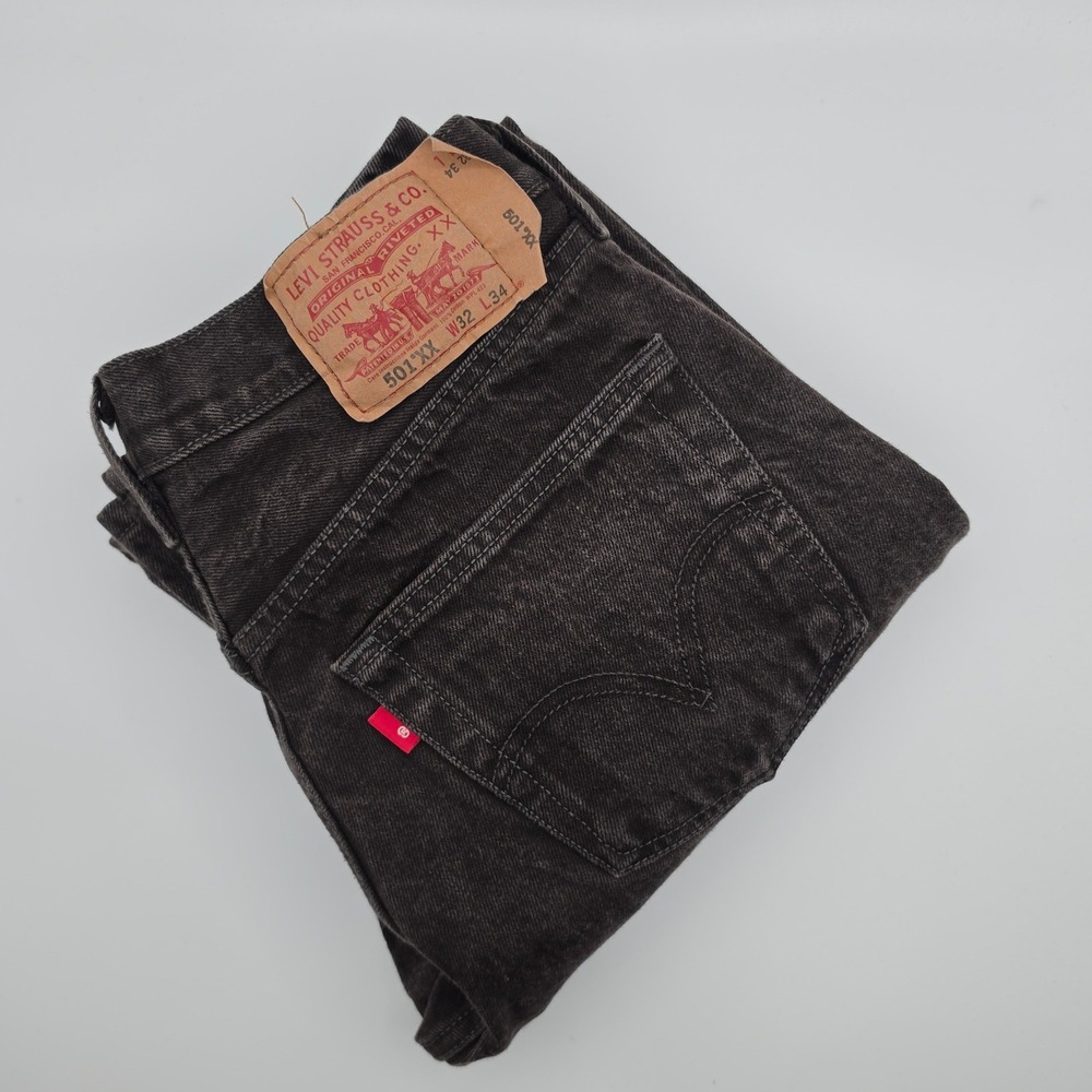 Levi's 501XX Jeans Mens 32x34 Brown Excellent Straight Leg Button Fly Denim